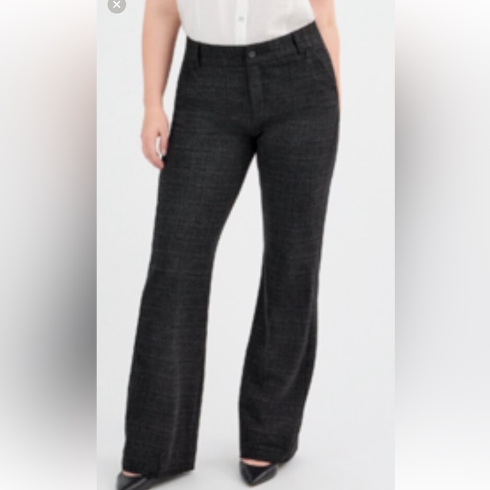 Cabi Swagger trousers - Charcoal plaid dress pants #4690R